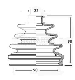 BORG & BECK Paljekumi, vetoakseli BCB2276